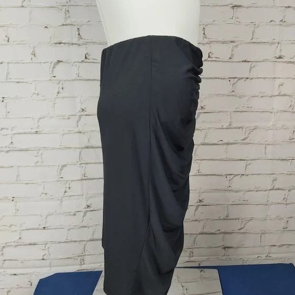 𝅺VERO Moda Black Draped‎ Skirt - Picture 3 of 9